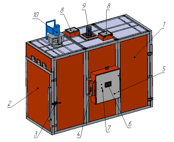 Průchozí vytvrzovací pec PP3M s přechodovou komorou – technologický komplex MARIO