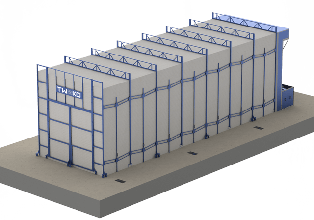 Retractable paint booth: MKF series