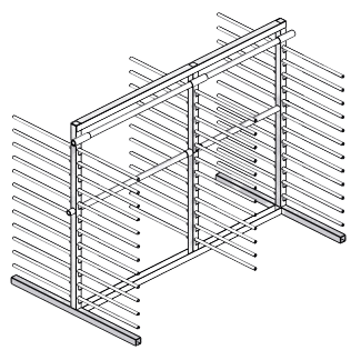 Stacionární regál na sušení