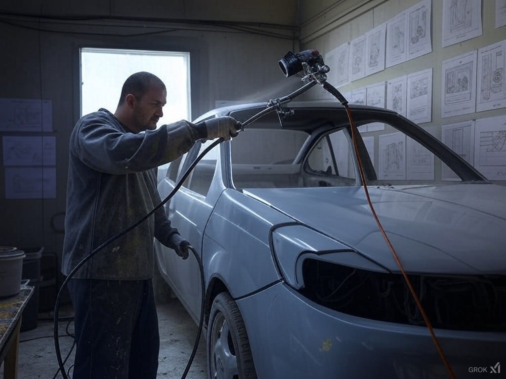 Použití stříkací pistole pro malování