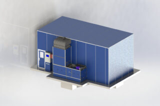 Nástřiková sušicí kabina pro Future Development Agency