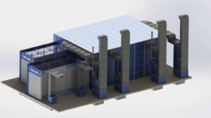 Integrovaný komplex tryskání a lakování pro výrobce speciální techniky LLC „S-K-S“