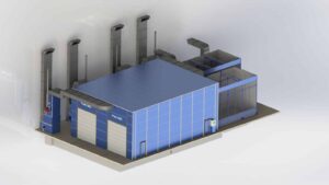 Integrovaný komplex tryskání a lakování pro výrobce speciální techniky LLC „S-K-S“