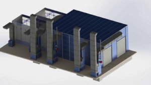 Integrovaný komplex tryskání a lakování pro výrobce speciální techniky LLC „S-K-S“