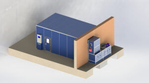 Lakovací a sušicí kabina pro společnost „Továrna na filtrační rukávy“ s.r.o.