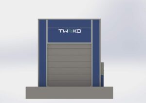 Nátěrová kabina diagonálního typu pro výrobní podnik