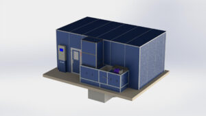 Lakovací a sušící kabina pro automobilovou techniku v obranném průmyslu