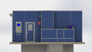 Lakovací a sušící kabina pro automobilovou techniku v obranném průmyslu