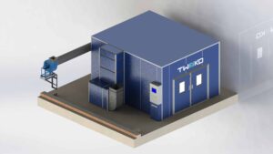 Lakovací kabina pro výrobce dřevěných židlí a stolů — TOV «Aliance Pak»