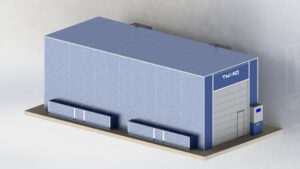 Realizace průchozí průmyslové lakovny s tryskací komorou