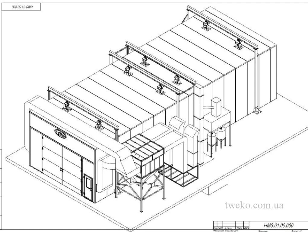 Shot blasting chamber