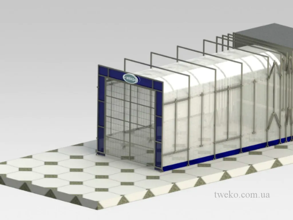 Mobile spray booth – operation and device