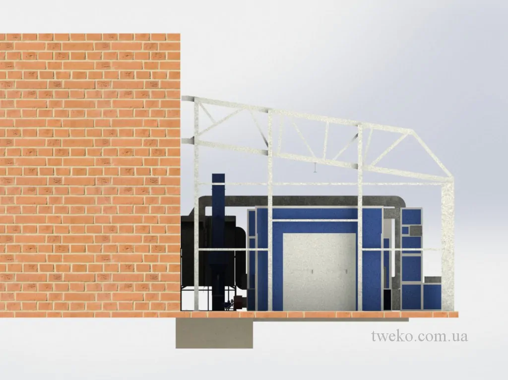 Painting and drying chamber