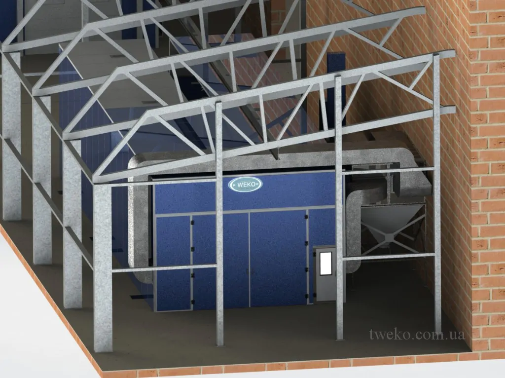 Painting and drying chamber