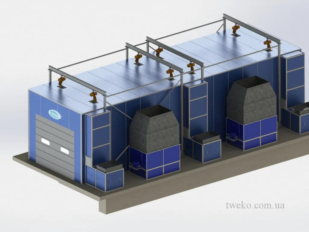 Painting and drying chamber
