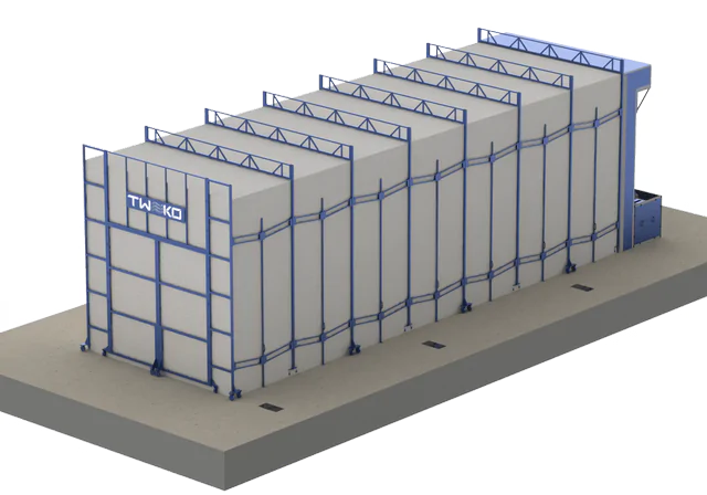Retractable paint booth: MKF series